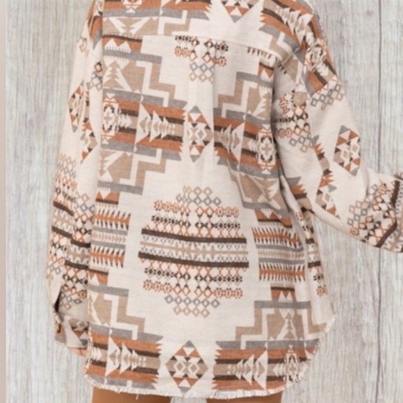 New BLUE B. COLLECTION June Boutique Archer Southwest Shacket M - Picture 2 of 6